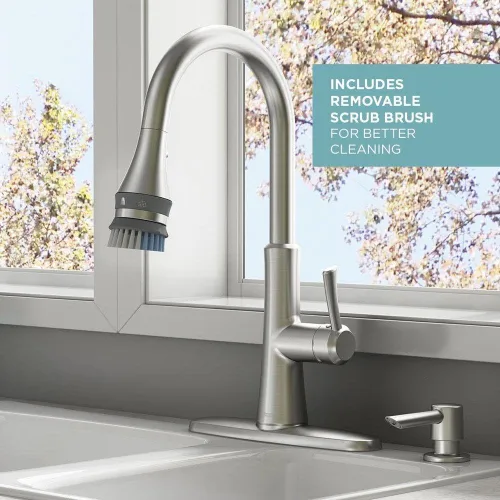 Vista 2 de American Standard 1660403.007 Huntley SelectFlo - Cepillo para grifo de cocina (paquete de 2), sin acabado