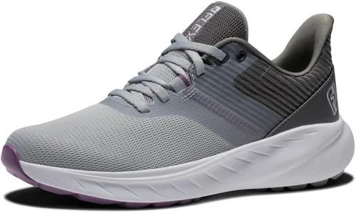 Vista 14 de FootJoy FJ Flex - Zapatos de golf para mujer, estilo de temporada anterior Gris/Blanco/Lavanda