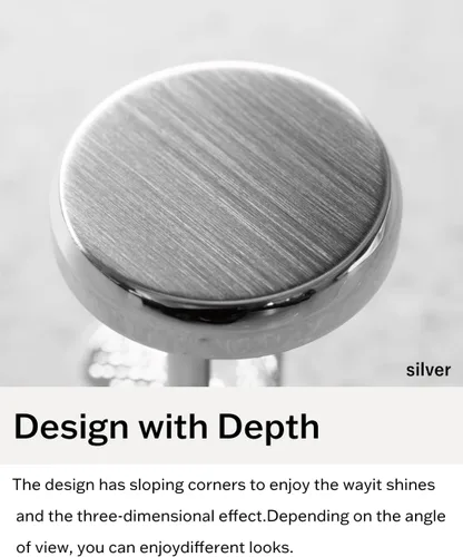 Vista 3 de TAVARAT Gemelos para hombre forma redonda clásica Negro Plata Oro claro Tps-177