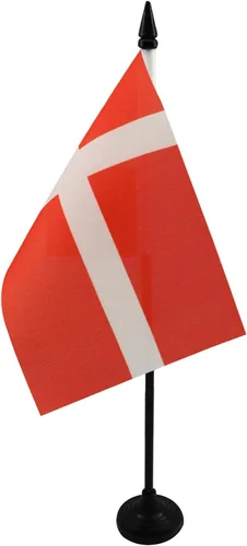 Vista 9 de Aland Table Flag 4'' x 6'' - Aland - Finland Desk Flag 15 x 10 cm - Black plastic stick and base - AZ FLAG