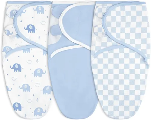 Vista 20 de SANDJEST Manta para bebé, 0-3 meses, saco de dormir de algodón con brazos, mantas para recién nacido