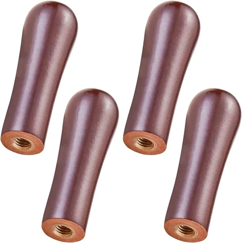 Vista 11 de 2 manijas de grifo de cerveza, grifo de madera de alta calidad, mango de estilo clásico rústico negro y marrón, rosca de 3/8 a 16 para la mayoría