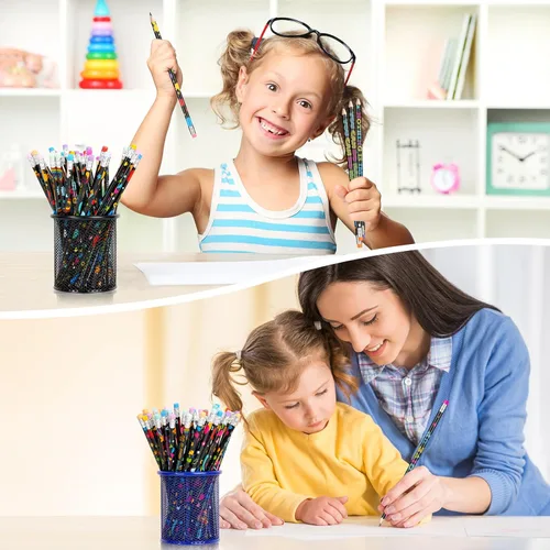 Vista 6 de 100 piezas de lápices motivacionales a granel, lápices escolares divertidos e inspiradores para el aula, lindos lápices de madera con frases