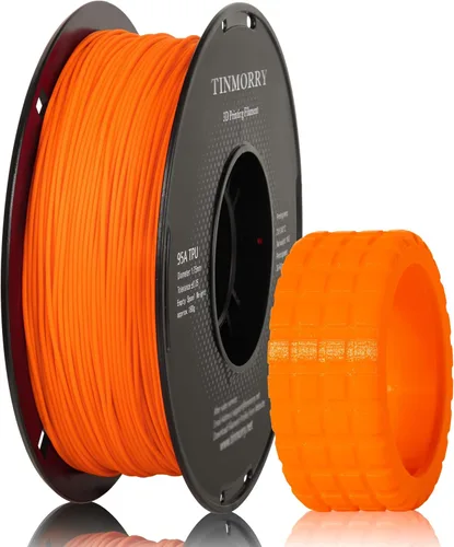 Vista 11 de TINMORRY - Filamento de poliuretano termoplástico (TPU) de 1.75 mm para impresora 3D, 1 bobina de 2.2 libras/1 kg, verde esmeralda transparente