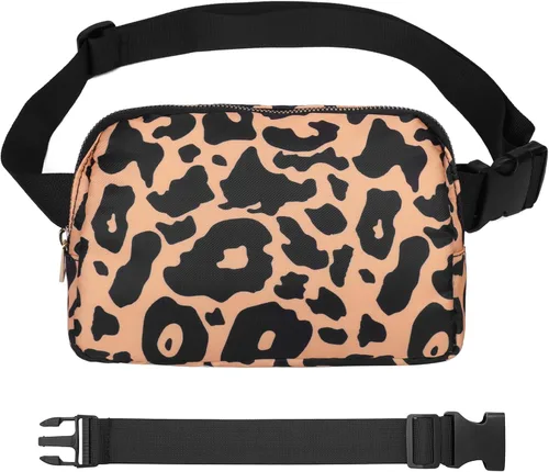 Vista 63 de VOROLO Riñonera para mujeres y hombres, bolsa cruzada, bolsa de cinturón con correa ajustable, Wood Grey, Talla única