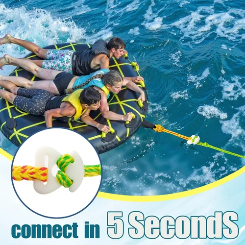 Vista 3 de Botepon Conector rápido de cuerda remolcable remolcable de barco, tubo remolcable de agua para tubos, esquí, wake boarding con Seadoo, moto