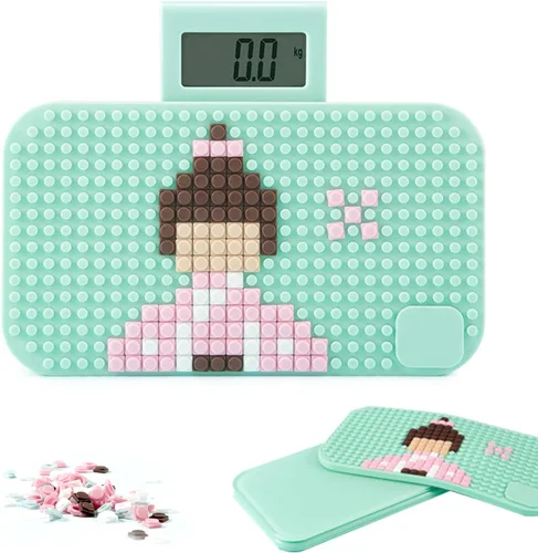 Mini báscula personal para viajes, báscula de viaje para peso corporal, pequeña báscula digital portátil de peso corporal de baño, bonita báscula de Venugopalan