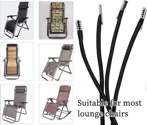 Vista 4 de SABBAG Cable de repuesto para silla de gravedad cero, repuesto para silla antigravedad, 4 cuerdas elásticas elásticas, herramienta de reparación