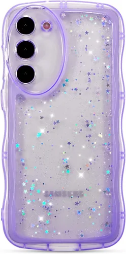 Vista 37 de ZTOFERA Funda protectora para Samsung Galaxy A14 4G/5G de 6.6", ondulada, con brillantina de estrella, poliuretano termoplástico transparente, suave