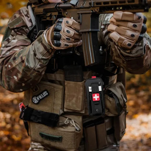 Vista 8 de Kit Médico de Trauma Kit de Control de Sangrado, Kits de Primeros Auxilios de Supervivencia de Emergencia EMT IFAK Kit Médico para Control