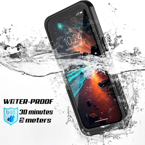 Vista 3 de ANTSHARE Funda impermeable para iPhone 13 Pro Max, protector de pantalla integrado [16 pies militares a prueba de caídas] [IP68 bajo el agua]