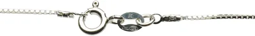 Vista 2 de Sterling Silver Tiny Dolphin Charm Box Chain Nickel Free Necklace Italy