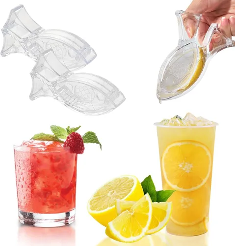 Exprimidor de limón Exprimidor de limón acrílico Exprimidor de rodajas de limón Exprimidor manual en forma de pescado, exprimidor de mano,
