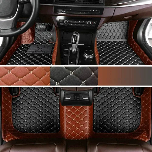 Vista 41 de Tapetes de piso para el 95 % de los autos, personalizables, de cuero, de lujo, protección para todo tipo de clima, forros para todo el automóvil
