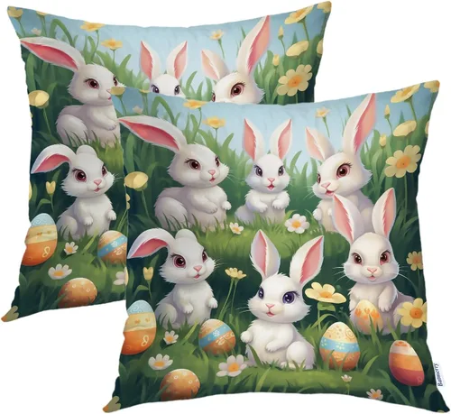 Vista 67 de Batmerry Ancient Egyptian Symbols Throw Pillow Covers, Rich in Hieroglyphics Decorative Pillow Covers Digital Printing Blended Fabric for Couch Sofa