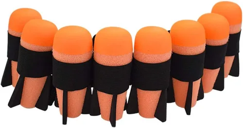 Vista 7 de Paquete de 8 mega repuestos de misiles con correa de transporte, munición lanzacohetes de juguete para Nerf N-Strike Elite Series