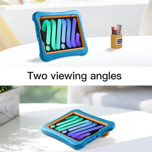 Vista 84 de Funda para Niños para iPad mini 7 (A17 Pro) 2024/iPad Mini6 2021, Peso Ligero Resistente/A Prueba de Golpes/A Prueba de Caídas con Asa/Soporte