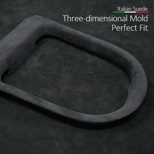 Vista 3 de GZXinWei - Calcomanía de protección para panel de cambio de marchas, estilo cuero negro, con marco para Mustang 2015, 2016, 2017, 2018, 2019, 2020