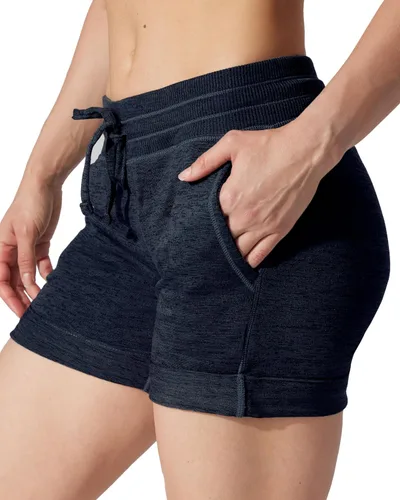 Vista 9 de 90 Degree By Reflex Shorts Suaves de Sudadera para Mujer de Cintura Alta con Cordón Ajustable para Descanso y con Bolsillos Paquete de 2 gris