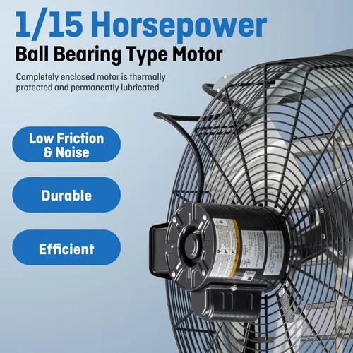 Vista 3 de iLIVING Extractor de persiana montado en la pared de 18 pulgadas, obturador automático, con termostato y controlador de velocidad variable, 0.85A