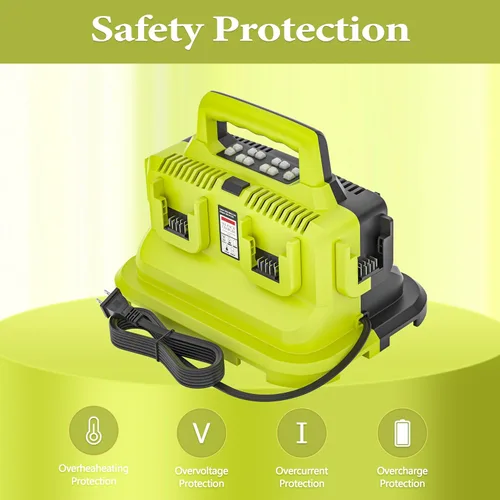 Vista 2 de Estación de Carga Rápida de 6 Puertos, Reemplazo para Cargador de Batería Dewalt Flexvolt 20V/60V, Compatible con Batería Flexvolt Devvalt 20V/60V