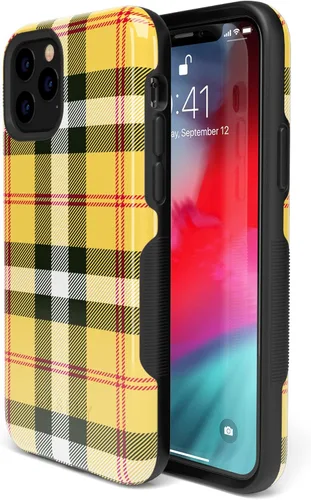 Vista 4 de Casely Funda para iPhone 11 Pro Max ¡Como si! Funda a cuadros amarillos