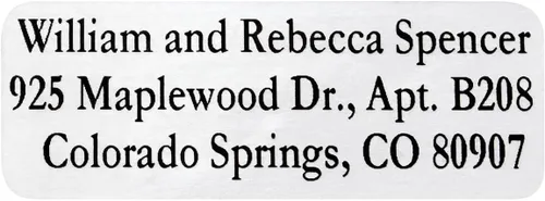 Vista 2 de Etiquetas de dirección personalizadas para impresión grande, juego de 200 unidades, transparentes