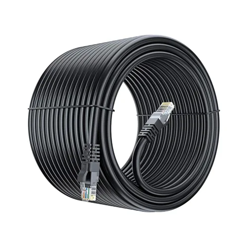 Vista 28 de Maximm Cable Ethernet Cat 6 de 30 pies, cobre 100% puro, cable LAN Cat6, cable de Internet, cable de conexión y cable de red, UTP (negro) de 30 pies