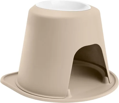 Vista 21 de WeatherTech Sistema de Alimentación Elevada Individual para Mascotas con Cuencos de Plástico para Perros/Gatos - Soporte Alto de 3 Pulgadas Gris