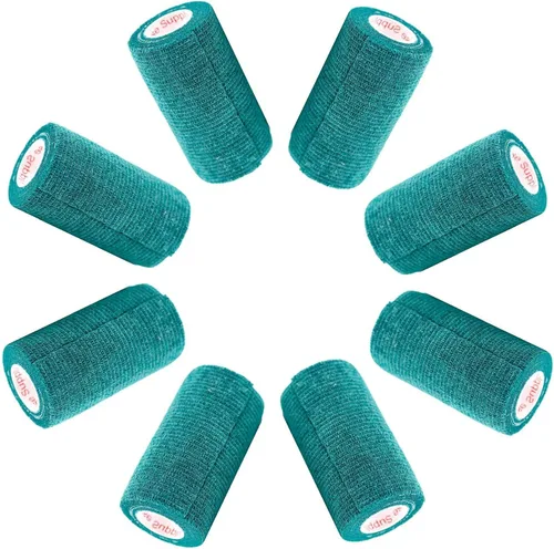 Vista 45 de Cinta adhesiva para veterinarios (negro) (paquete de 2) (4 pulgadas x 15 pies), autoadhesiva, adherente, cohesiva, flexible, autoadhesiva, rollo