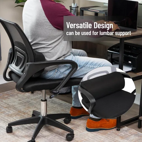Vista 6 de Mind Reader Reposapiés, debajo del escritorio en el trabajo, ergonómico, oficina, espuma, negro