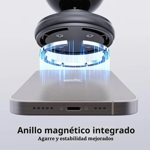 Vista 5 de MiiKARE Soporte magnético dual para teléfono MagSafe, negro