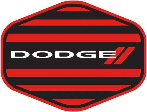Vista 6 de Dodge Scat Pack Club Logo Adhesivo de vinilo de alta calidad 4 x 3 pulgadas, forma hexagonal fabricada en los Estados Unidos