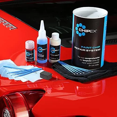 Vista 2 de Chipex Kit de pintura de retoque automotriz compatible con el código de color MERCEDES-BENZ 7769 - AMAZON DUNKELGRAU Reparación de arañazos