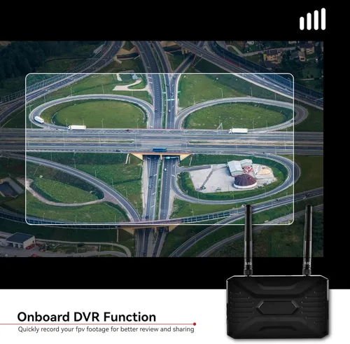 Vista 3 de Monitor FPV para cámara FPV- Pantalla FPV de 5.8 GHz 4.3 pulgadas con receptor DVR 40CH 800x480 IPS Batería incorporada para RC Hobby FPV Drone RC