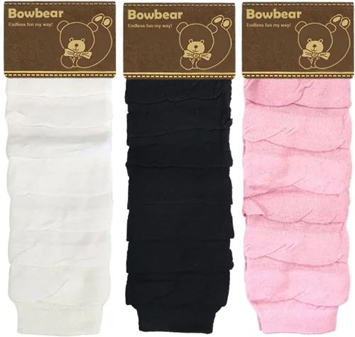 Vista 7 de Bowbear Little Girls - 3 pares de calentadores de piernas con volantes en capas