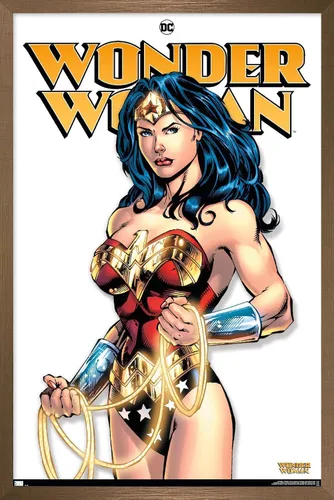 Vista 15 de Trends International DC Comics Wonder Woman - Póster de pared, 22.4 pulgadas de largo x 14.7 pulgadas, versión enmarcada de madera de granero