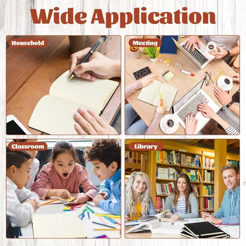 Vista 20 de Honoson 20 Pack Lined Journal Notebooks A5 Hardcover Executive Notebook 5.5" x 8.3" PU Leather Wide Ruled Journals Bulk with Elastic Band for Home