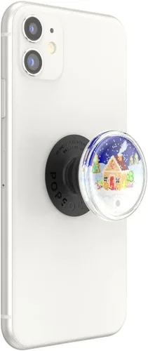 Vista 2 de PopSockets - Agarre para teléfono con soporte expandible, agarre adhesivo - Tidepool Candy Cane Lane