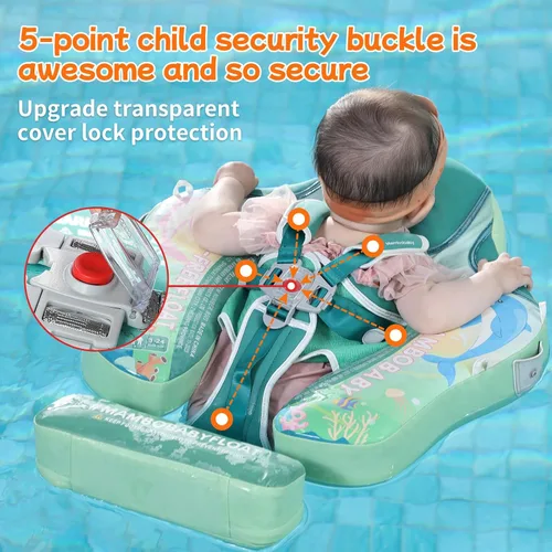 Vista 6 de Mambobaby - Flotador de natación para bebé, no inflable, con UPF 50+, tamaño mejorado y sólido, flotador de piscina, suave, impermeable, agradable