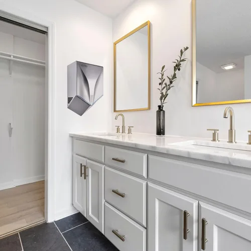 Vista 4 de LS-PRO Secador de manos automático para baños comerciales. Aire caliente de alta velocidad, manos secas en 7s. Funcionamiento sin contacto