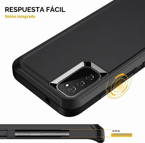 Vista 4 de para Galaxy S20 FE 5g Funda, Protección Completa de 3 Capas Resistente a Golpes, Anti-caída y Anti-polvo, Cubierta Rígida de Alto Impacto para Todo