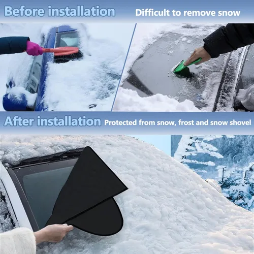 Vista 4 de CHEAYAR Cubierta de parabrisas compatible con Hummer H2 2003-2007, para hielo y nieve, hielo, rayos UV y escarcha, protector de espejo, resistente