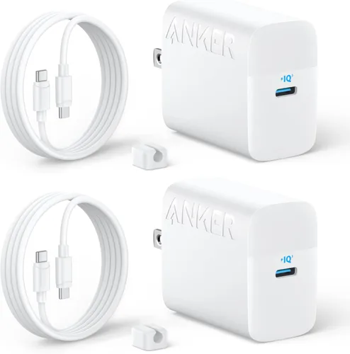 Vista 7 de Anker Bloque de cargador USB C de 45 W, cargador rápido PPS con cable USB-C para iPhone 17/16 y más series, iPad, Galaxy S24 Ultra