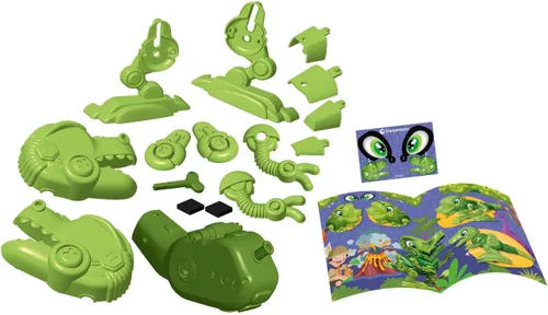 Vista 4 de Clementoni - Science & Play Dino Bot T-Rex Juego de construcción: robot educativo de juguete de dinosaurio para niños (8+ años)