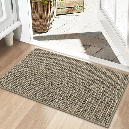 Vista 53 de BEQHAUSE Tapete para puerta de Dirt Trapper de 20 x 32 pulgadas, antideslizante, lavable, tapete de entrada, resistente a la suciedad y absorbente