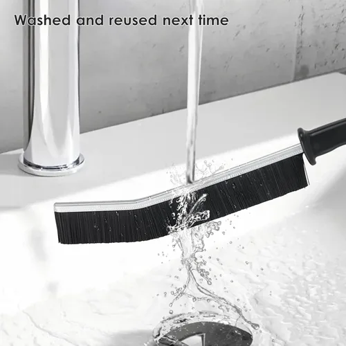Vista 7 de Cepillo de limpieza multifuncional para hendiduras, herramientas para baño, cocina, azulejos, ventanas y ranuras para puertas, cepillos