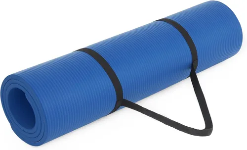 Vista 12 de MADOG Tapete de yoga de 1/2 pulgada de grosor con correa de transporte, espuma NBR antidesgarro de alta densidad