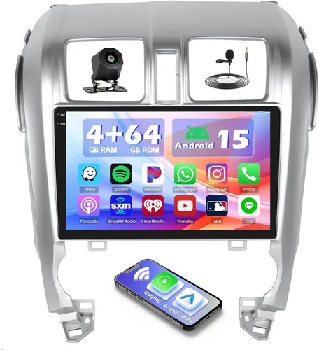 Vista 10 de Hikity Para Honda CRV 2007 2008 2009 2010 2011 Android estéreo de coche con Apple Carplay Android Auto, 2GB+64GB 9 pulgadas pantalla táctil Radio