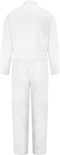 Vista 2 de Rojo Kap - Overol de algodón para hombre, abrochado al frente.